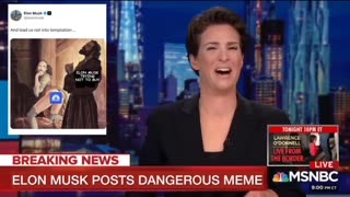 Rachel Maddow reacts to Elon Musk meme