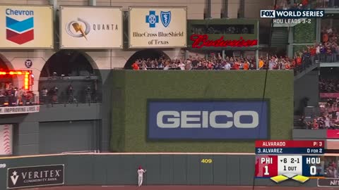 450 FOR THE LEAD!! Yordan Alvarez crushes a MASSIVE World Series homer!