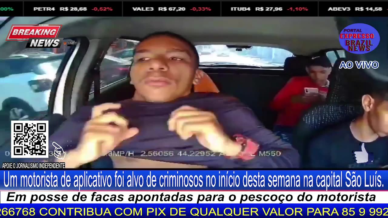 Um motorista de aplicativo foi alvo de criminosos no início desta semana na capital São Luís.