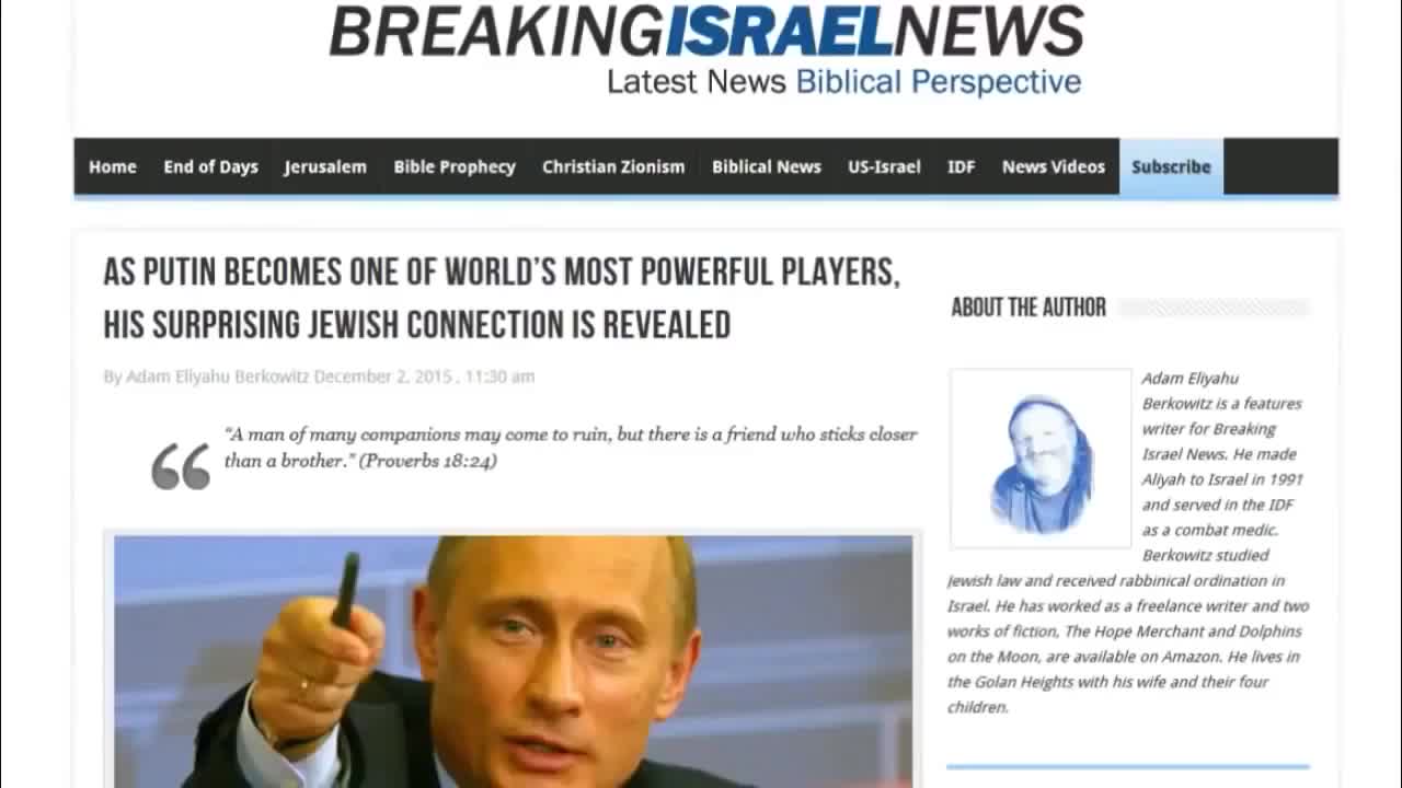 Putin is a Chabad Lubavitch puppet