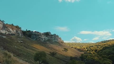 Blue sky and mountains