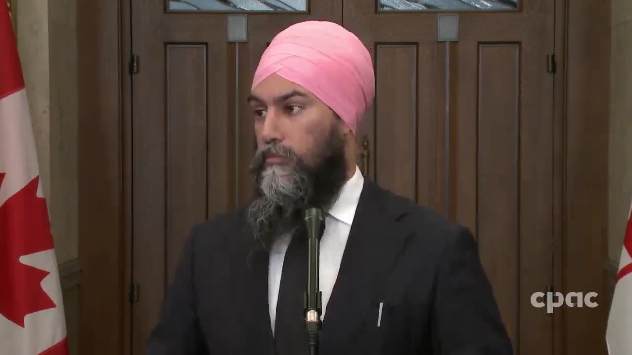 Canada: NDP Leader Jagmeet Singh speaks with reporters on Parliament Hill – March 29, 2023