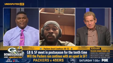 UNDISPUTED [HOT] Romeo Doubs previews Packers vs 49ers Jordan Love is better than Brock Purdy