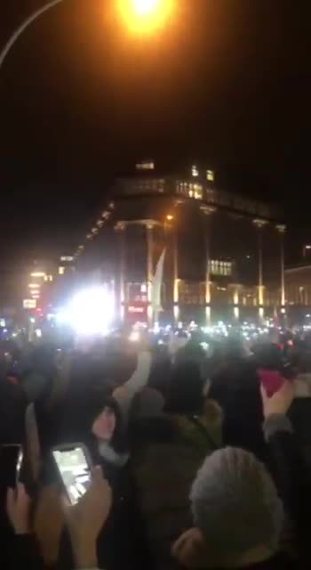 Hamburg Germany Protesting into the night for Freedom