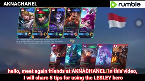 5 TIPS HOW TO USE HERO LESLEY // MOBILE LEGEND BANG BANG