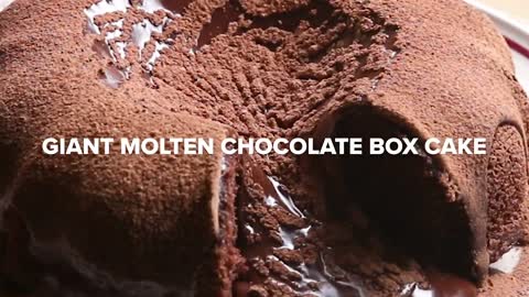 GIANT MOLTEN CHOCOLATE BOX CAKE