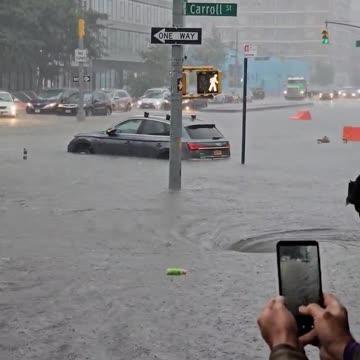 Emergency Situation right now in NYC due to strong rainfall & flashfloods.