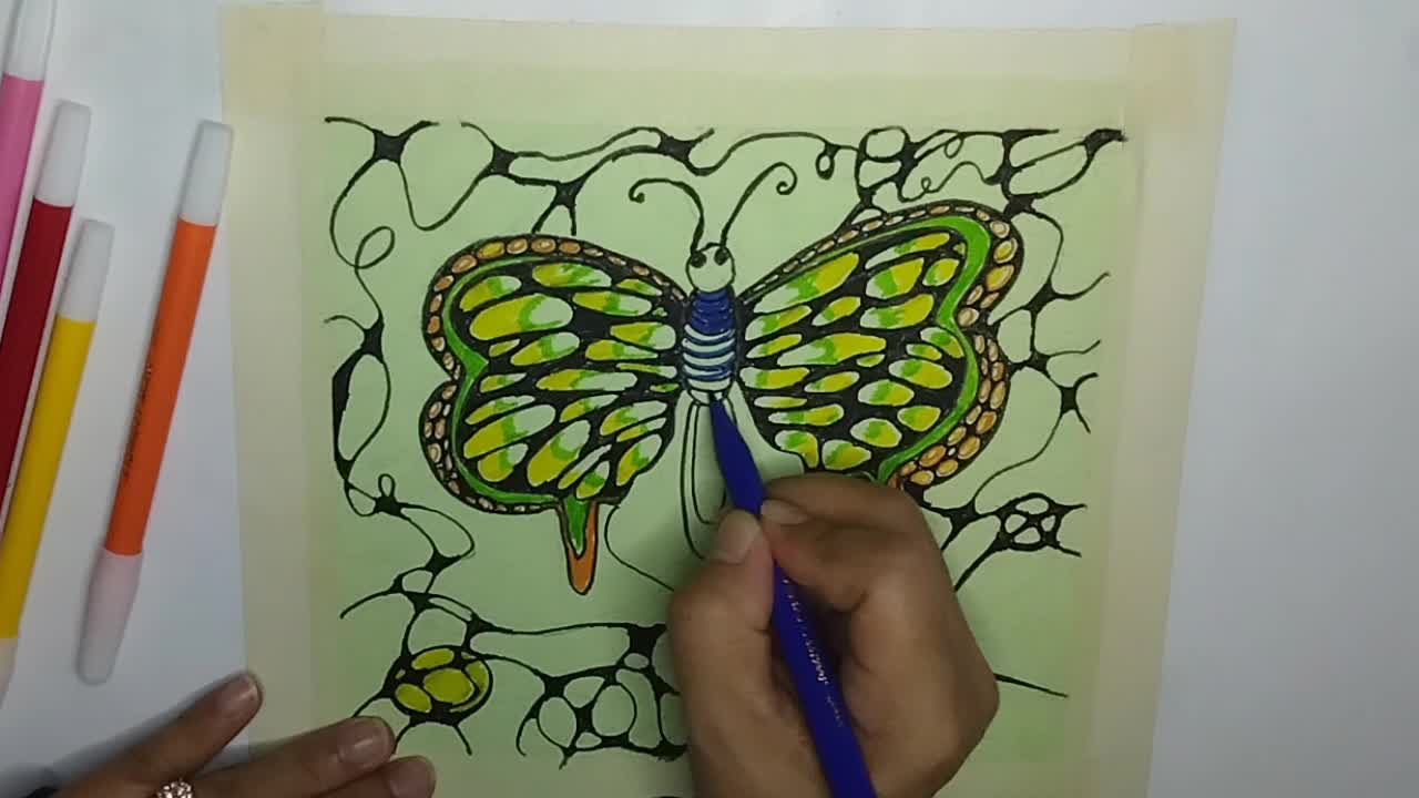 Neurographic Art Butterfly - how to free your mind with art