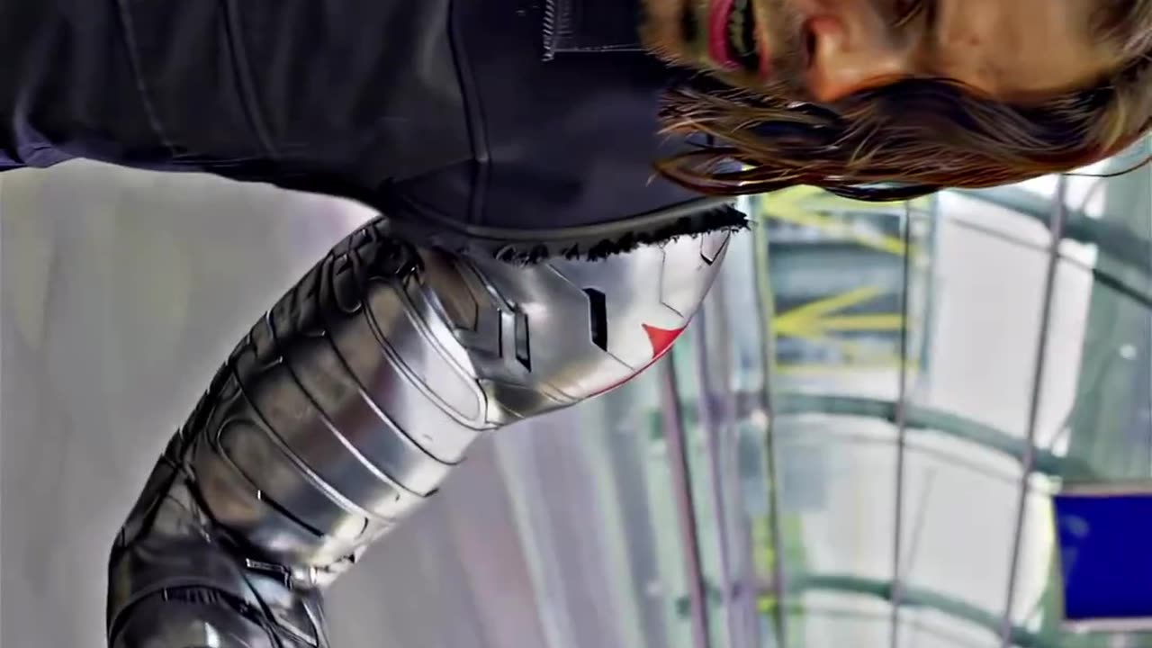 When Spiderman stops the iron punch of Bucky Bans