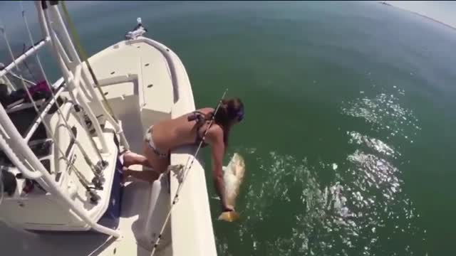 hot girls fishing