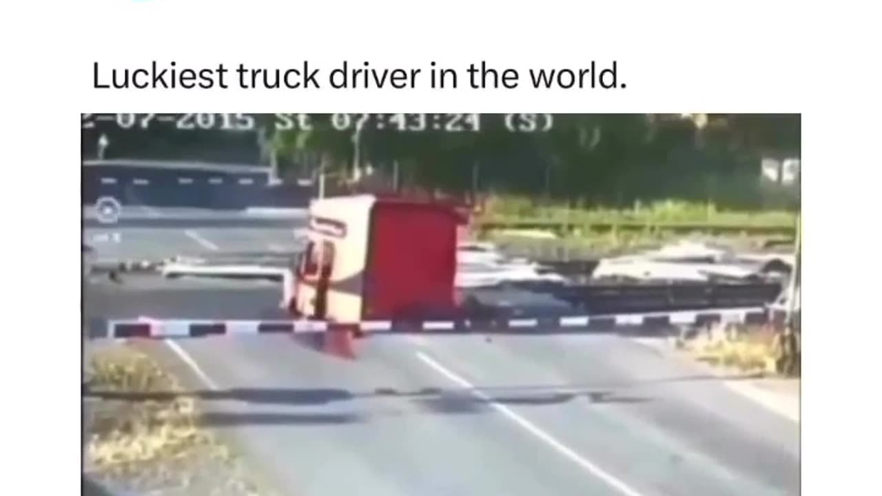 Luckiest truck driver in the world