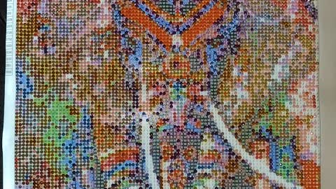 Elephant Diamond Art Progress 7