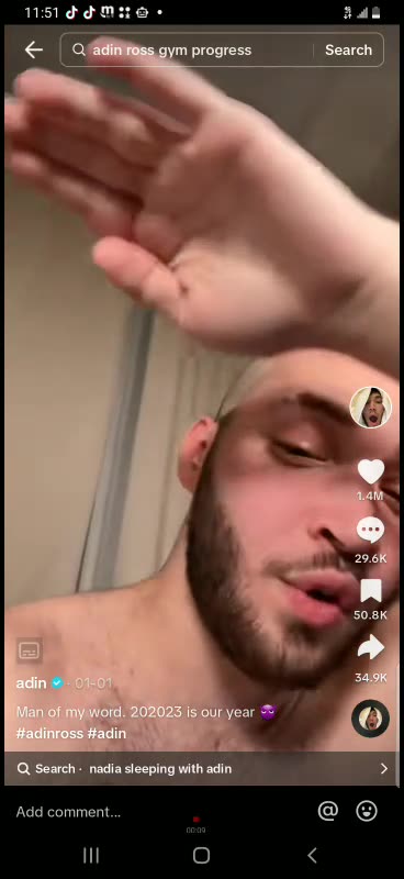 Adin ross wants look like is hero Andrew tate tiktok post 10/14/23