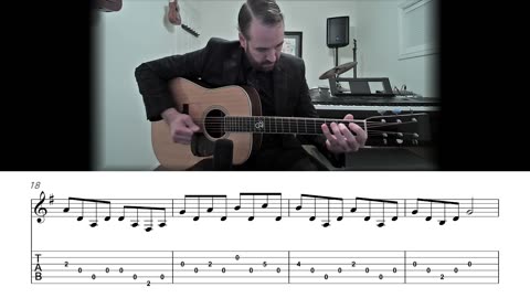 Angels We Have Heard on High - Christmas Carol Crosspicking Guitar Lesson (Sheet Music + TAB)