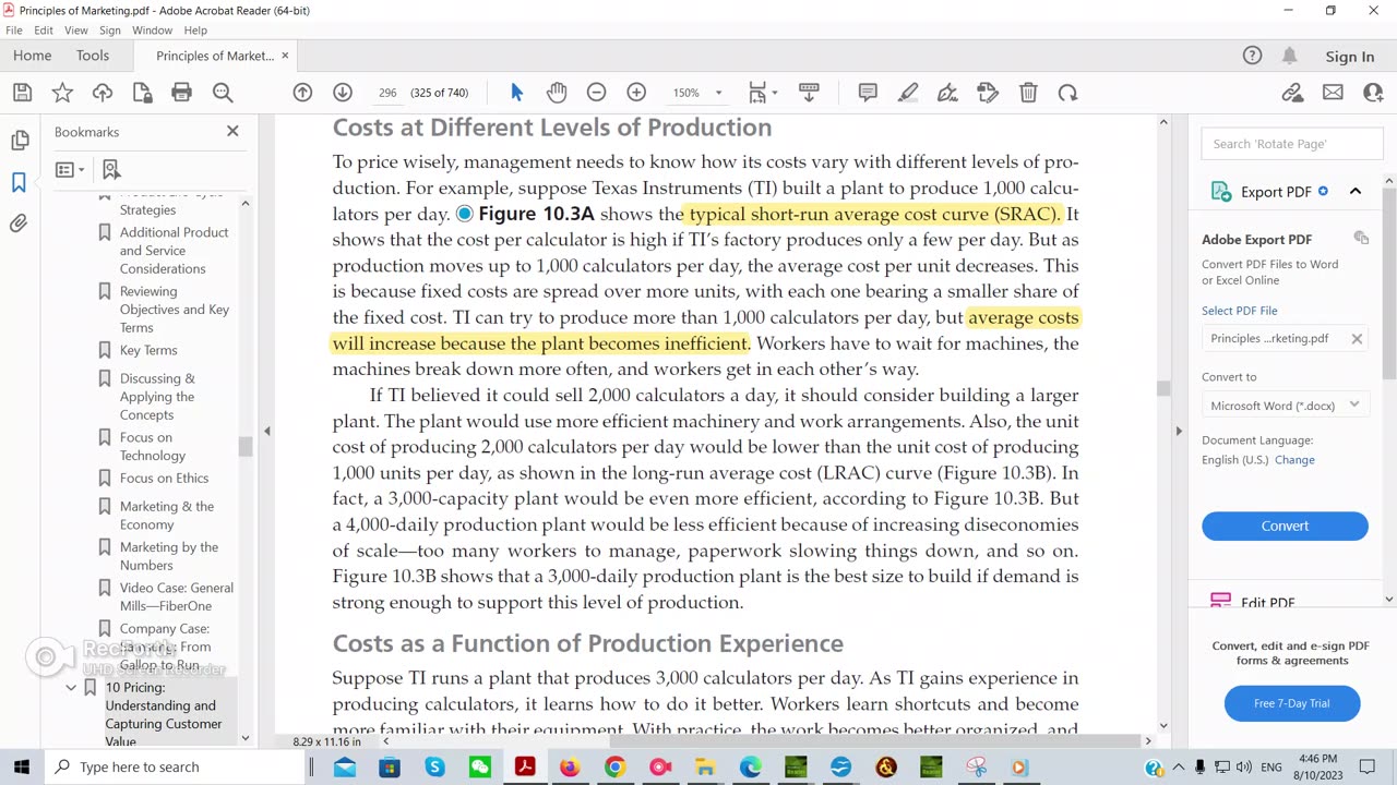 8/10/2023 Principle of Marketing: Chapter 10- Pricing Understanding and Capturing Customer Value