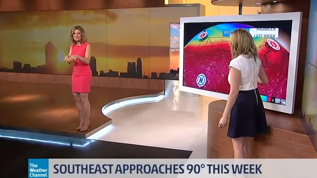 More Weather Channel's Super Hot Stephanie Abrams With Hot Jen Carfagno On 090420