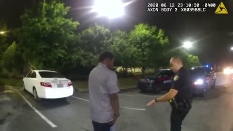 Rayshard Brooks shooting police bodycam footage from Wendy's parking lot in Atlanta