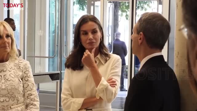 Queen Letizia says 'Give Me Your Hand Like A Man' to the Ambassador