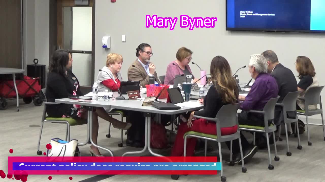 Mentor Board President Mary Byner Video Policy