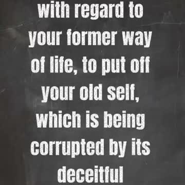 Ephesians 4:22 #shorts #Scripture #bible