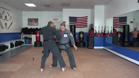 An example of the American Kenpo technique Entwined Lance