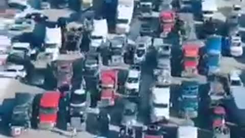 First group of the truckers arrived at the Ottawa Canada