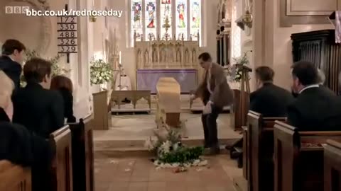 Mr. Bean at a funeral