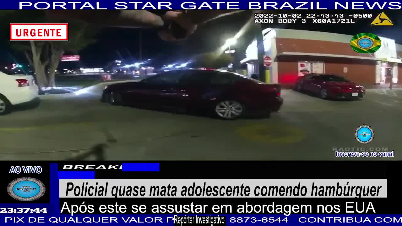 Policial quase mata adolescente comendo hambúrguer após este se assustar em abordagem nos EUA