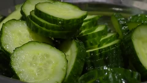 rotate cucumber delicious food