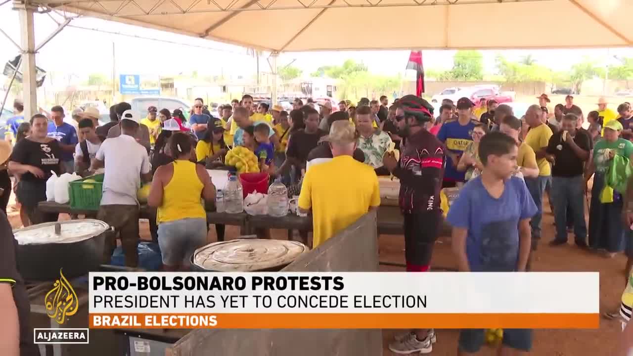 Pro-Bolsonaro protests: Brazilian president has yet to concede election