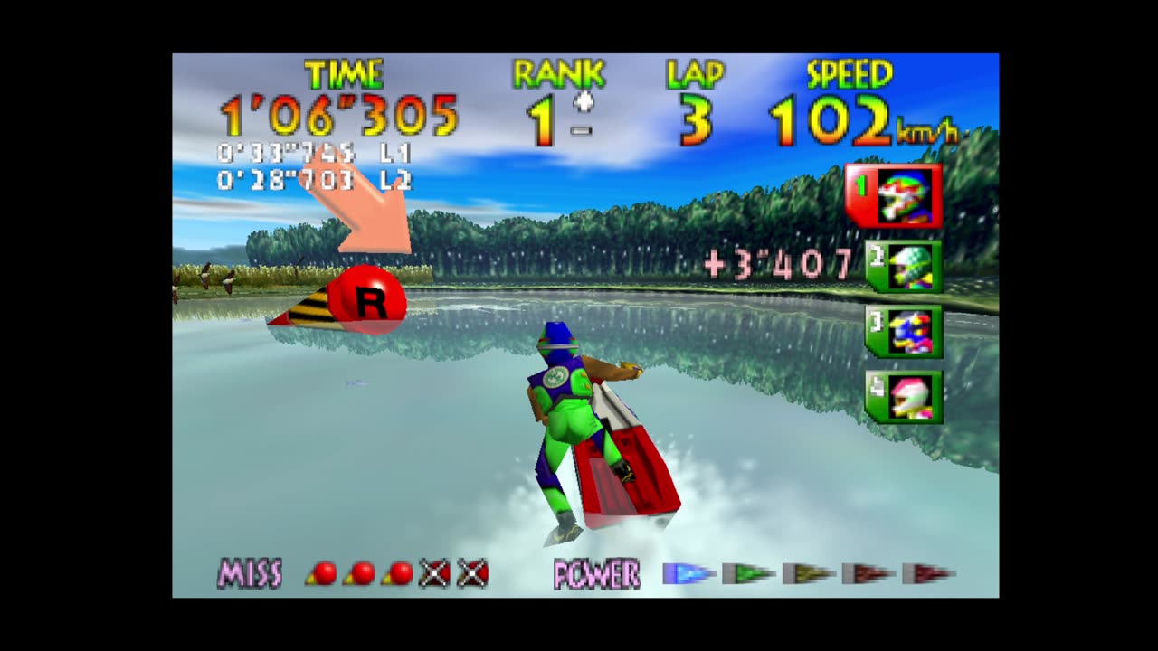 Nintendo 64 Wave Race hard mode