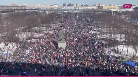 Rally in Moscow in support of the Russian army has already exceeded 200,000 people