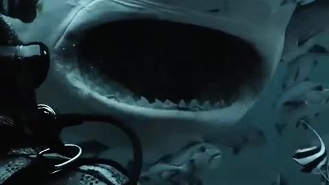 big Tigger shark in deep sea