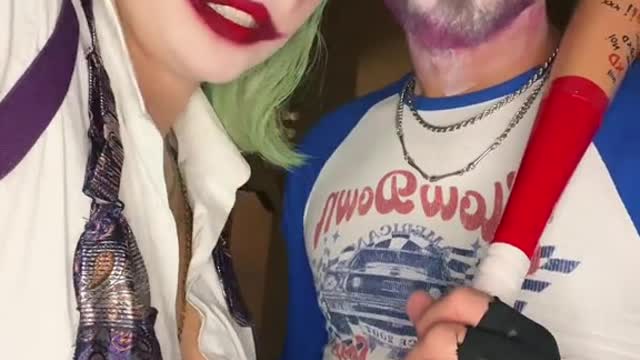 Joker y Harley Quinn 🃏♥️ #halloween #jokerharleyquinn #joker #harleyquinn #halloweenmakeup #makeup