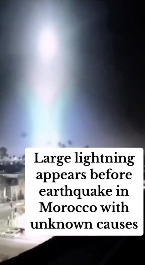 This happened before the earthquake in Morocco.