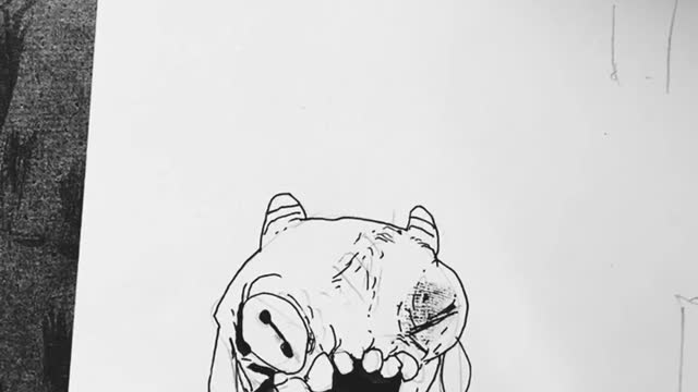 inking a goat ball