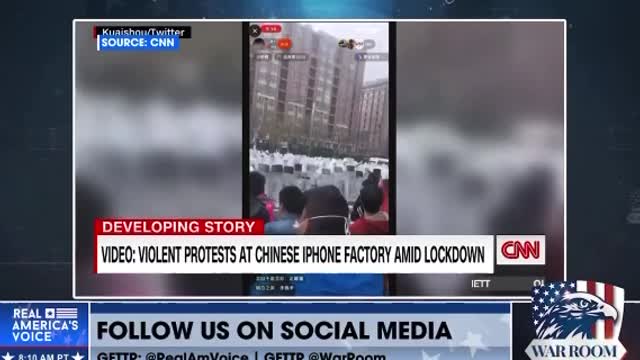 Violent protest at Chinese iPhone factory