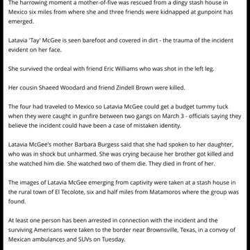 Moment Kidnapped American Mom-of-five Is Rescued Alongside Male Friend From Gulf Cartel Stash House