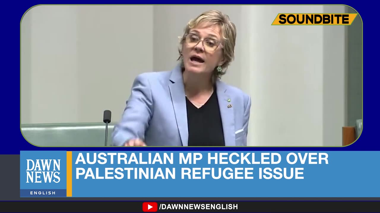 Australian MP Heckled Over Palestinian Refugee Issue _ Dawn News English