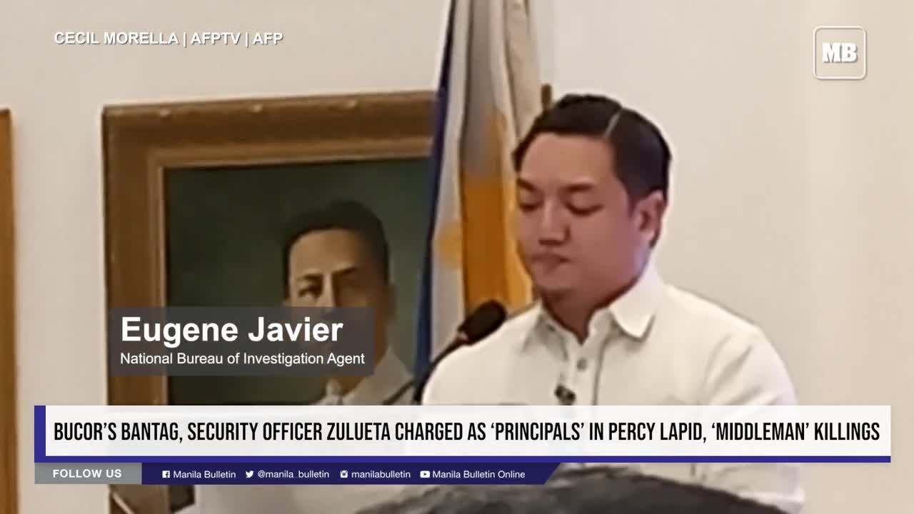 BuCor’s Bantag, security officer Zulueta charged as ‘principals’ in Percy Lapid, ‘middleman’ killing