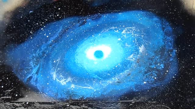 A3 Blue Galaxy (Spray Art)
