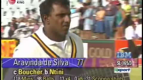 Makhaya Ntini 1st Test Wicket of Aravinda Desilva