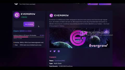 CRYPTO NEWS | CLAIM $500 IN AIRDROP: The Evergrow token is the way to riches