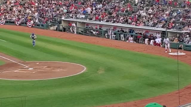 The Rochester Redwings Bat Dog is a Good Boy