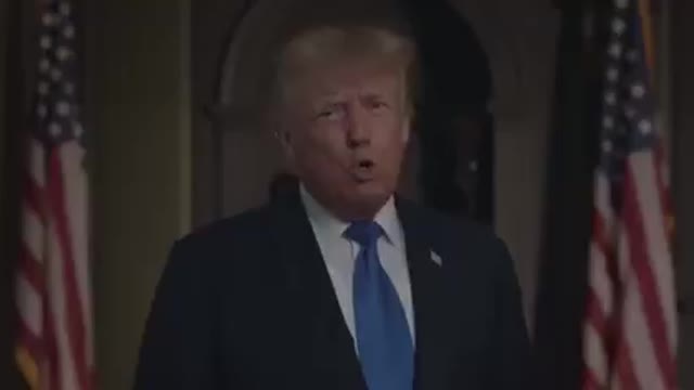 President Trump releases video following Kabul bombing.