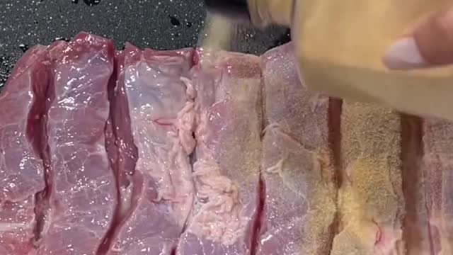 Replying to maagical.a FULL RECIPE ⬇️ Prepping the Pork Belly •
