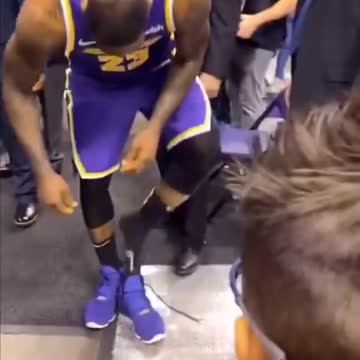 LeBron gives his shoes to kid. They cost 8900$😳