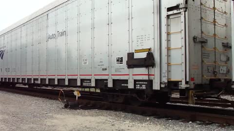 FLORIDAS LONGEST PASSENGER TRAIN AMTRAK AUTO TRAIN LEAVES STATION!!