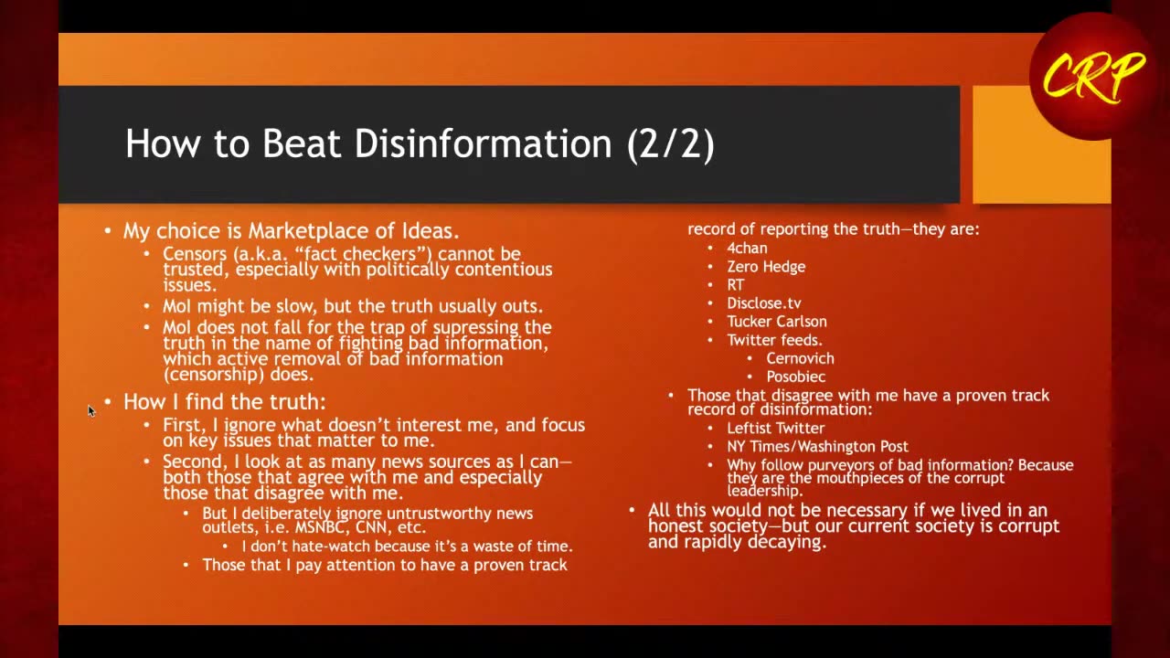 Weekly Webinar #87: “How to Beat Disinformation”