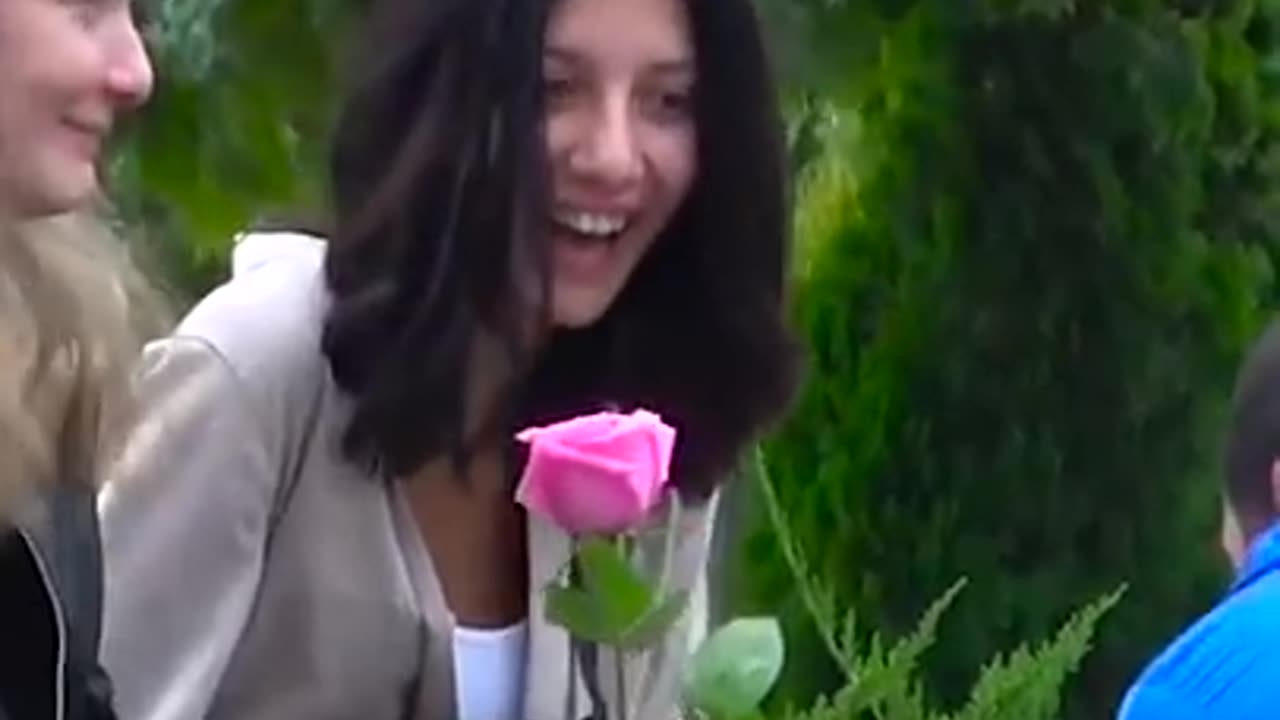 The Hilarious Fake Rose Prank That Brightens Strangers' Day!"